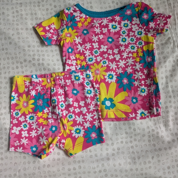 George Pink and Yellow Floral Pajama Set - Picture 1 of 5